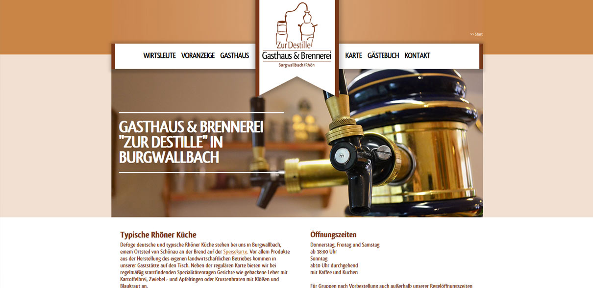 Gasthaus "Zur Destille" in Burgwallbach