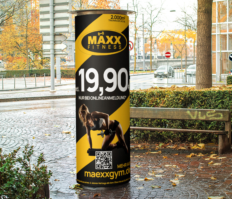 Littfasssäulenwerbung Bad Kissingen