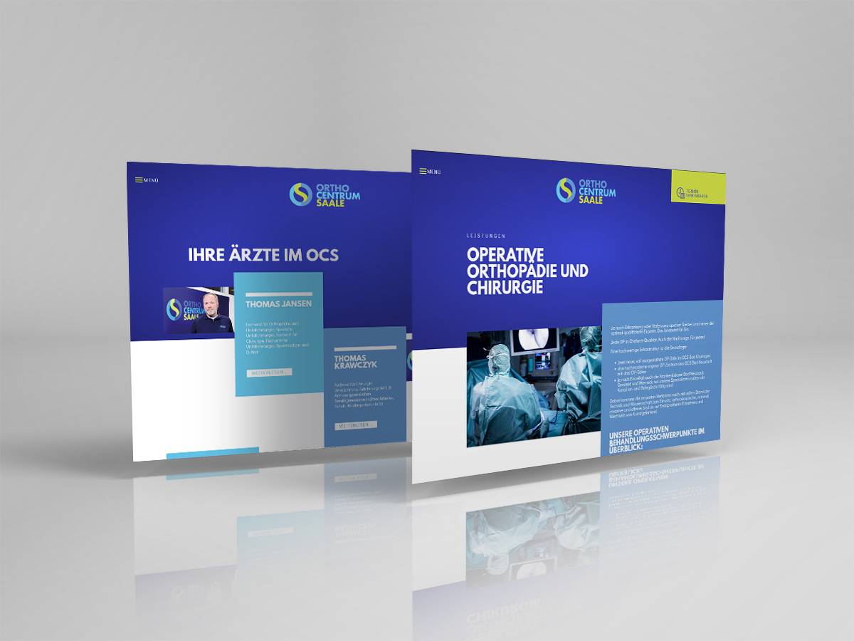 Screendesign Website Arztpraxis